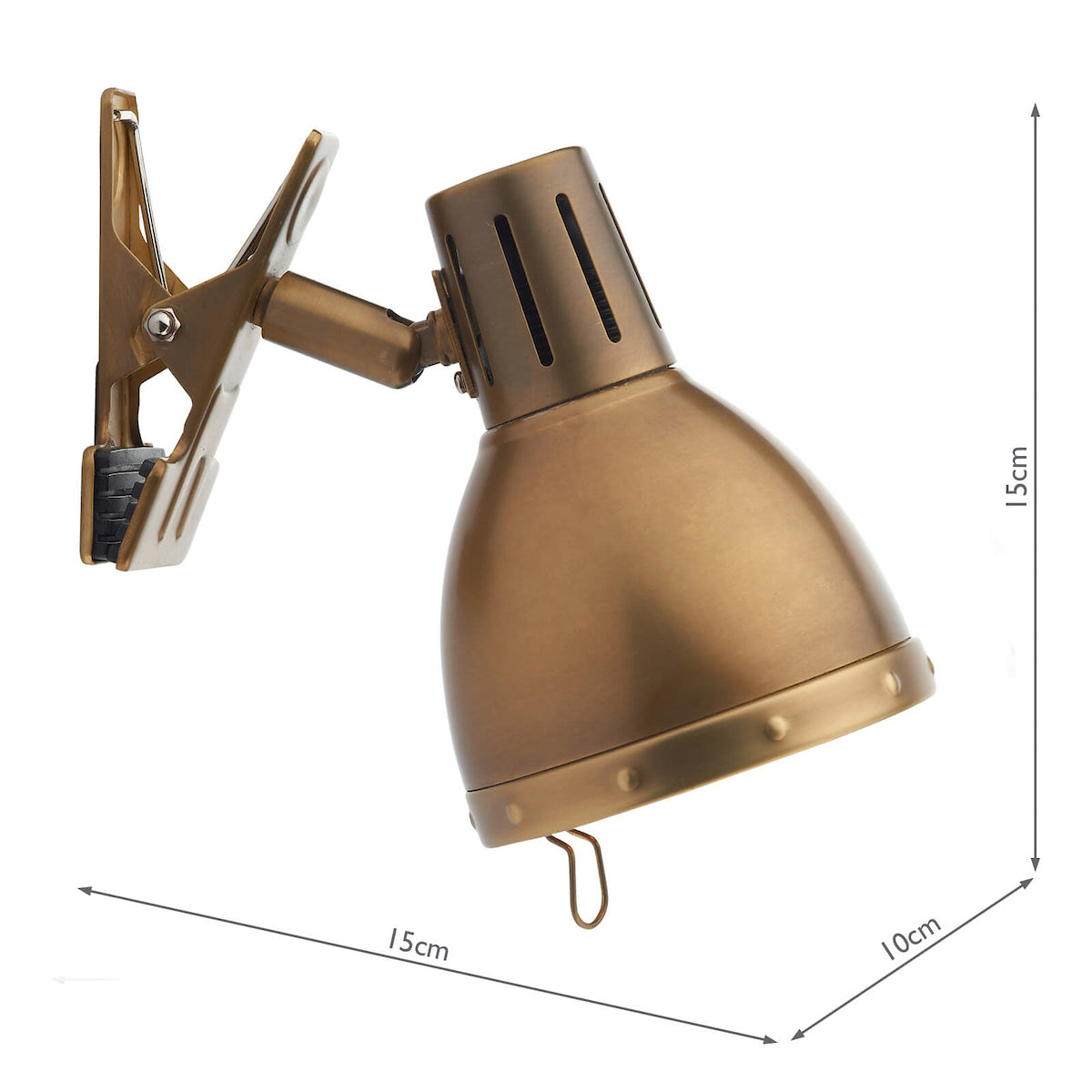 Osaka Clip On Spotlight Antique Brass