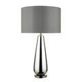 Pablo Table Lamps Black Chrome Smoked Glass With Shade