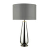 Pablo Table Lamps Black Chrome Smoked Glass With Shade
