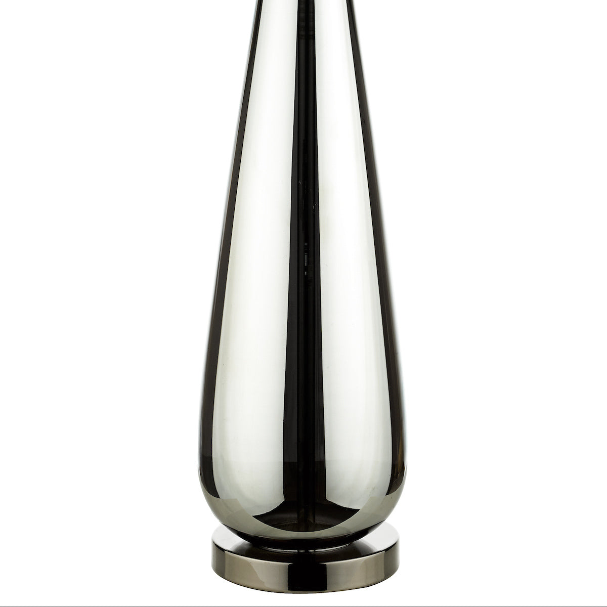 Pablo Table Lamps Black Chrome Smoked Glass With Shade