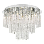 Paulita Bathroom 5 Light Flush Polished Chrome Glass IP44