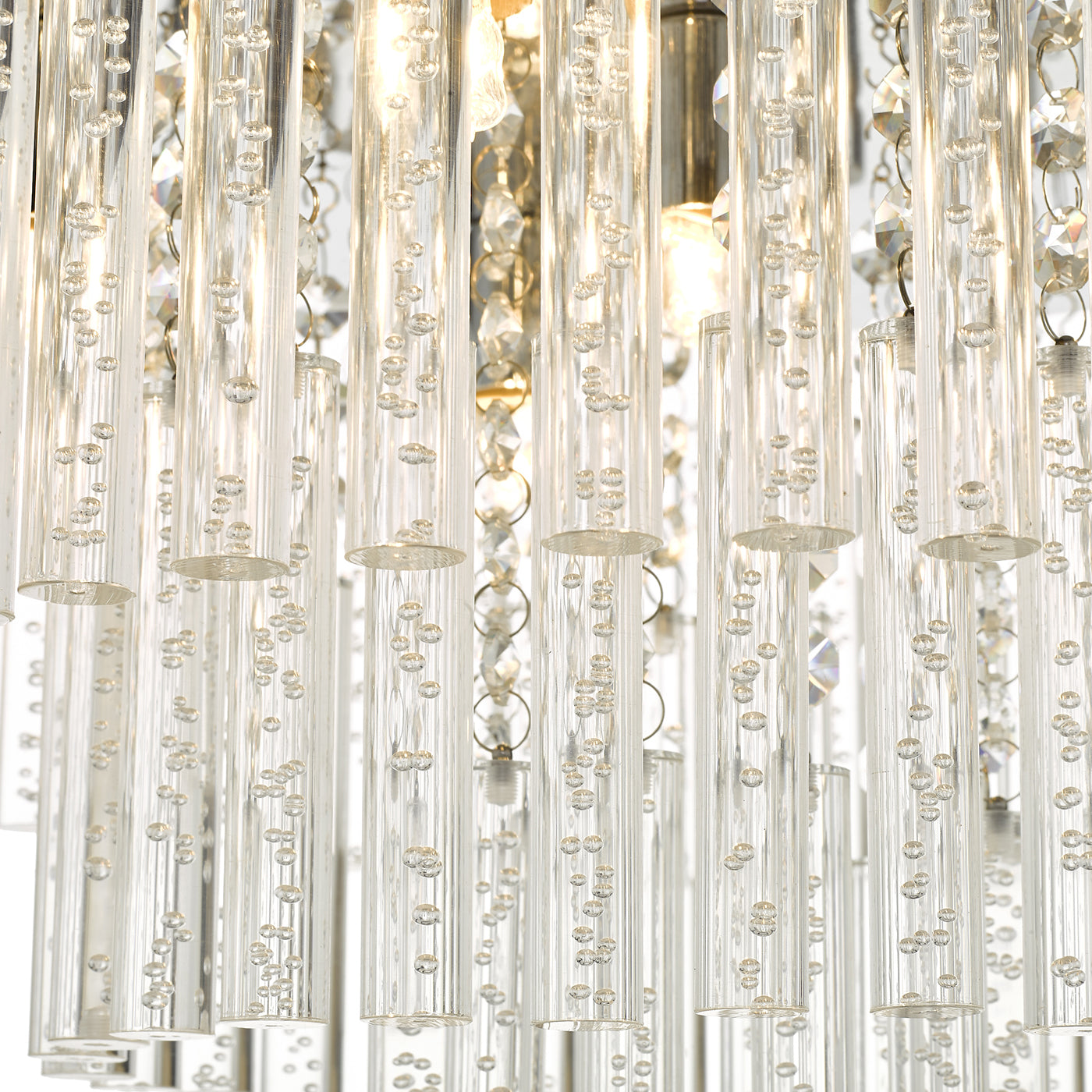 Paulita Bathroom 5 Light Flush Polished Chrome Glass IP44