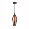 Taper Copper Finish  Glass Pendant