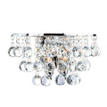 Pluto 2 Light Wall Light Polished Chrome Crystal