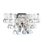 Pluto 2 Light Wall Light Polished Chrome Crystal