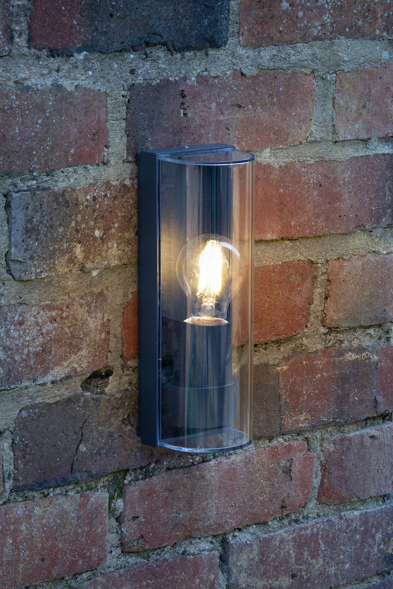 Quenby Outdoor Wall Light Matt Grey Acrylic IP65