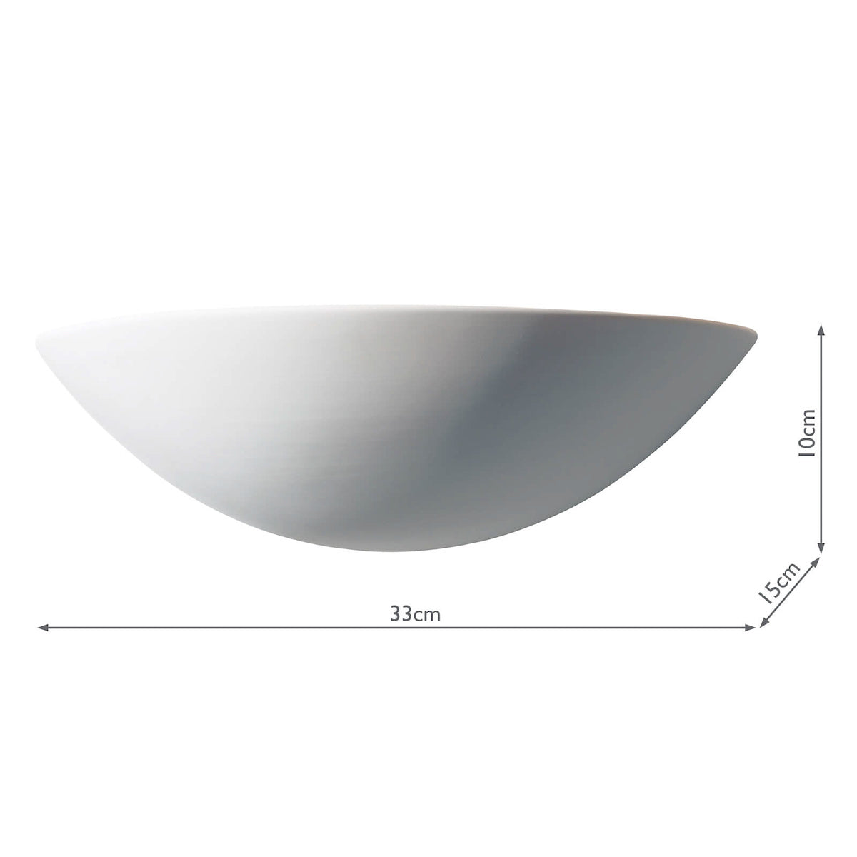 Radius Ceramic Wall Washer White Unglazed