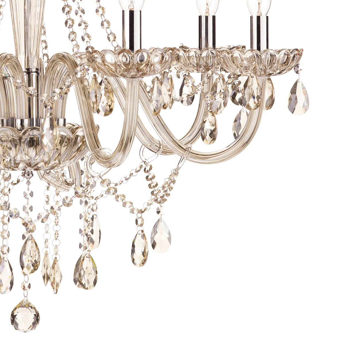 Raphael 8 Light Chandelier Champagne Crystal