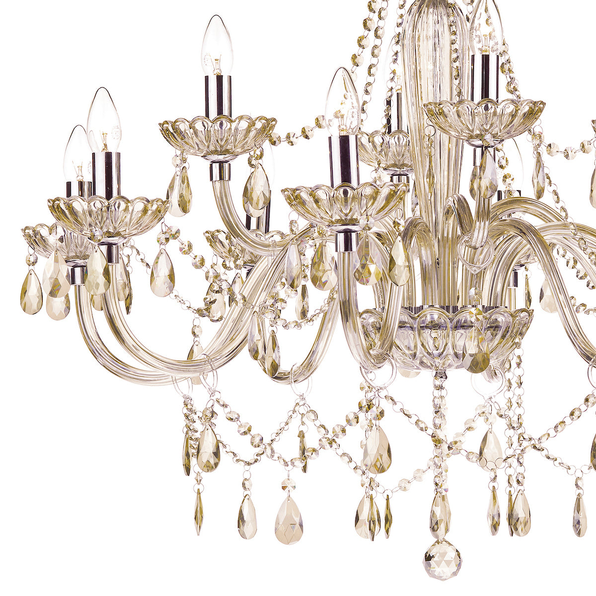 Raphael 12 Light Chandelier Champagne Crystal