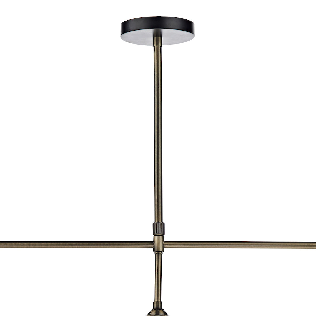 Ray 3 Light Bar Pendant Antique Brass Clear