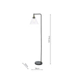 Ray Floor Lamps Antique Brass and Glass 1