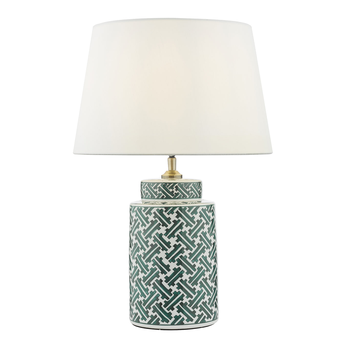 Reese Table Lamp Green Ceramic With Shade