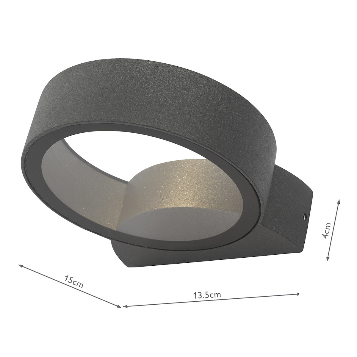 Reon Outdoor Wall Light Matt Grey Glass IP65 LED