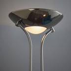 Rome 2-Light Black Chrome Floor Lamp (Uplighter & Reading Lamp)