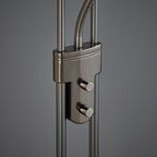 Rome 2-Light Black Chrome Floor Lamp (Uplighter & Reading Lamp)