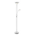 Rome 2-Light Chrome Floor Lamp (Uplighter & Reading Lamp)