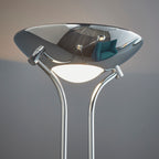 Rome 2-Light Chrome Floor Lamp (Uplighter & Reading Lamp)
