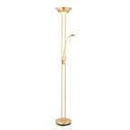 Rome 2-Light Satin Brass Floor Lamp (Uplighter & Reading Lamp)