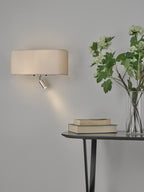 Ronda 3 Light Wall Light Ivory With LED Reading Light