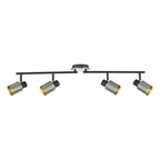 Ryan 4 Light Bar Spotlight Brushed Nickel Matt Black