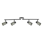 Ryan 4 Light Bar Spotlight Brushed Nickel Matt Black