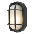 Salcombe Oval Outdoor Wall Light Matt Black IP44