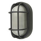 Salcombe Oval Outdoor Wall Light Matt Black IP44