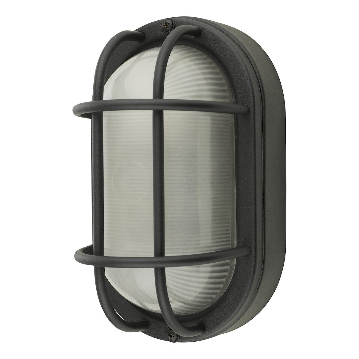 Salcombe Oval Outdoor Wall Light Matt Black IP44
