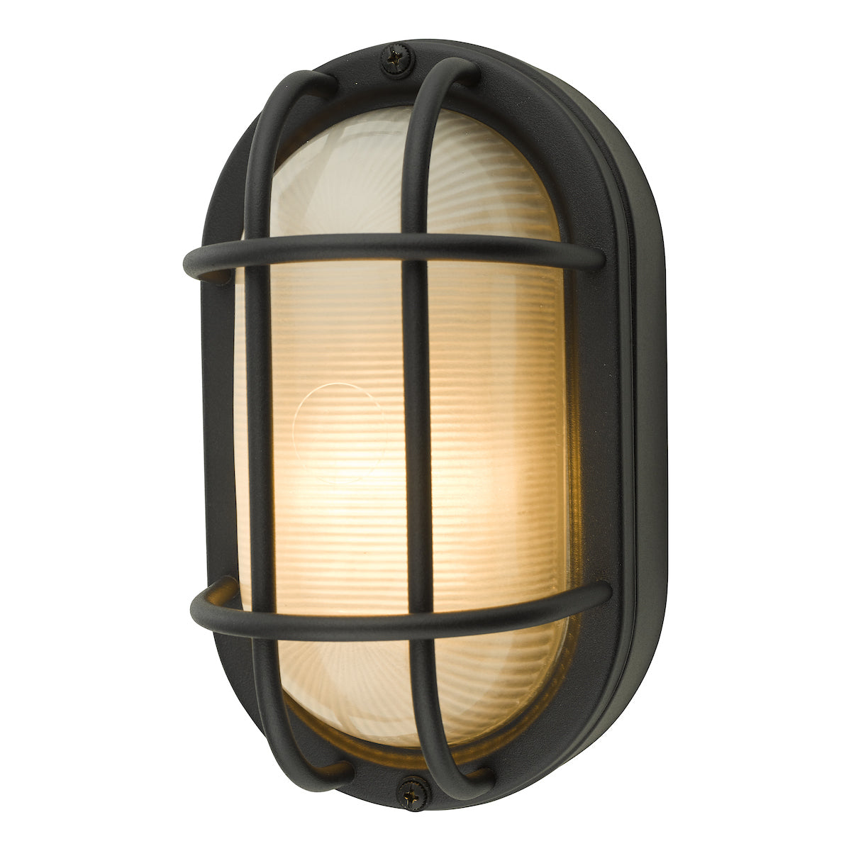 Salcombe Oval Outdoor Wall Light Matt Black IP44