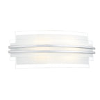 Sector Large Wall Light Frosted Glass Polished Chrome LED