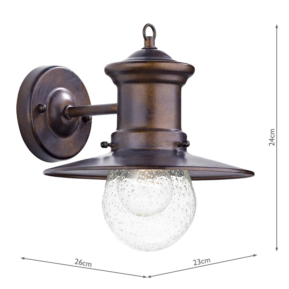 Sedgewick Outdoor Wall Light Bronze Glass IP44