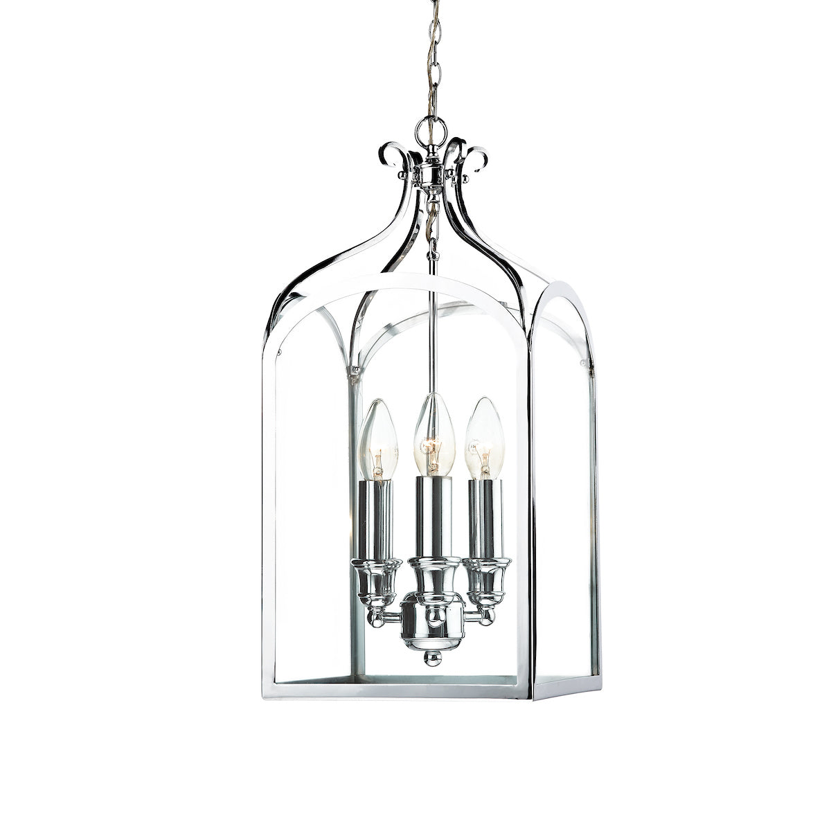 Senator 3 Light Pendant Polished Chrome