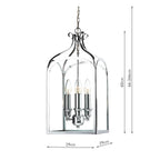 Senator 3 Light Pendant Polished Chrome