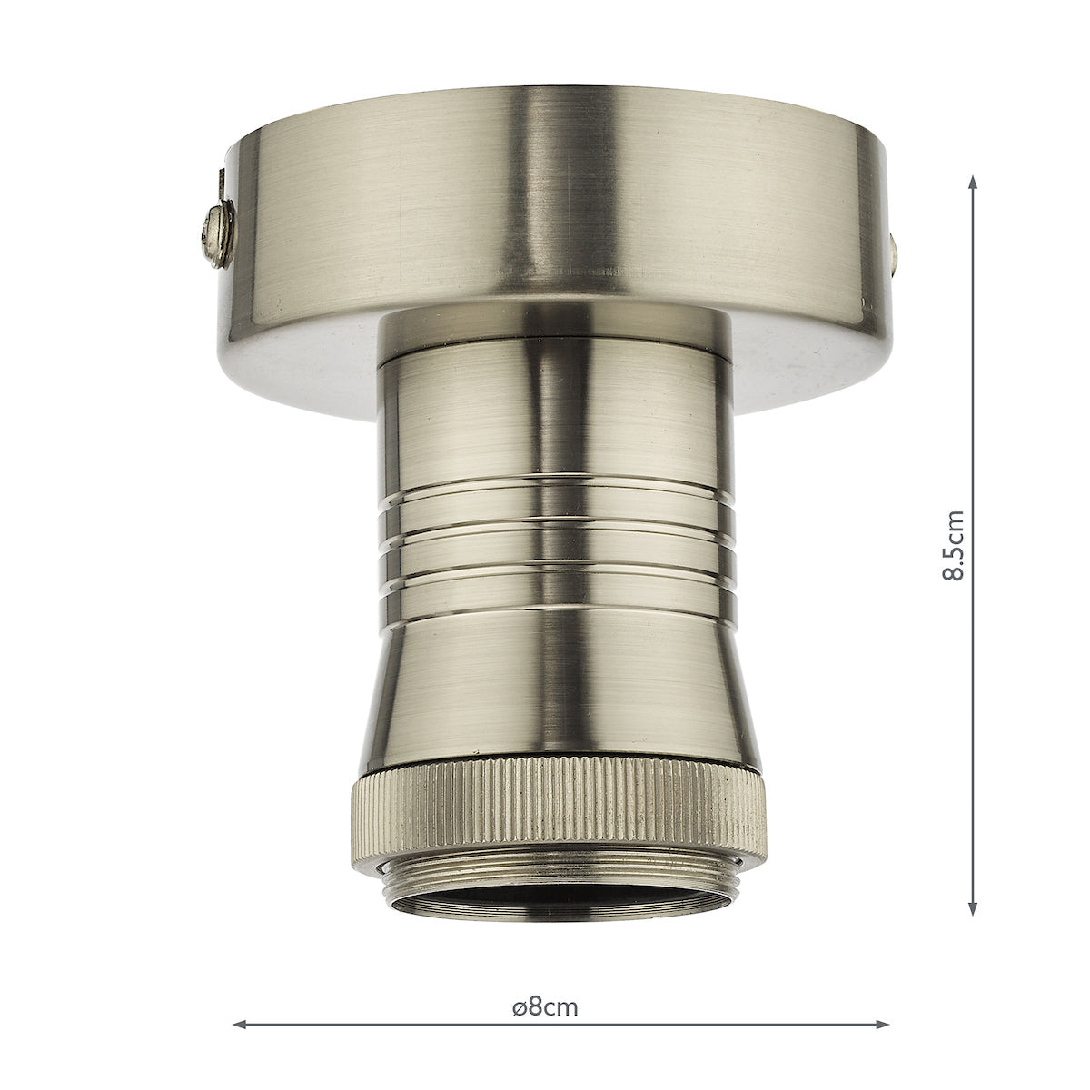 E27 Semi Flush Bracket Antique Chrome