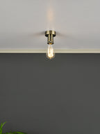 E27 Semi Flush Bracket Antique Brass