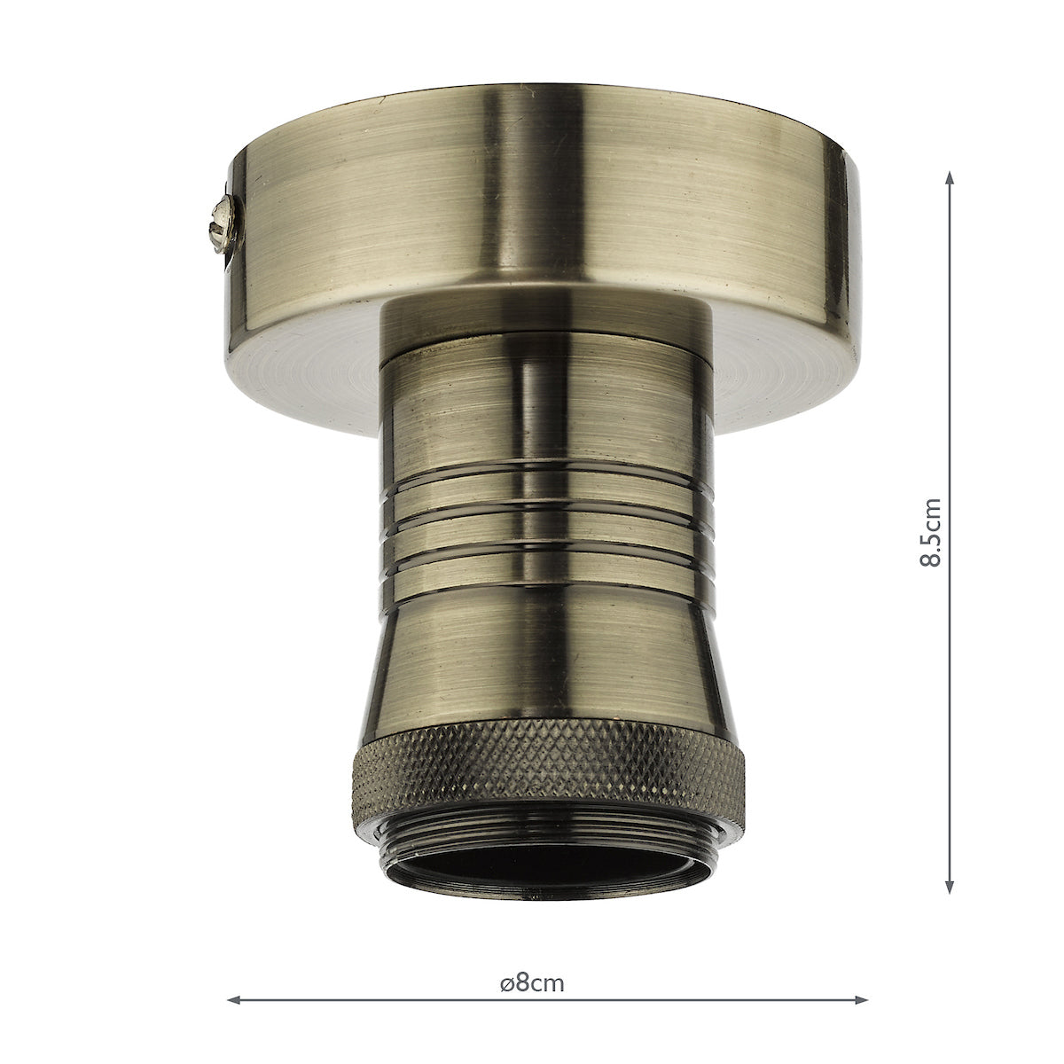 E27 Semi Flush Bracket Antique Brass