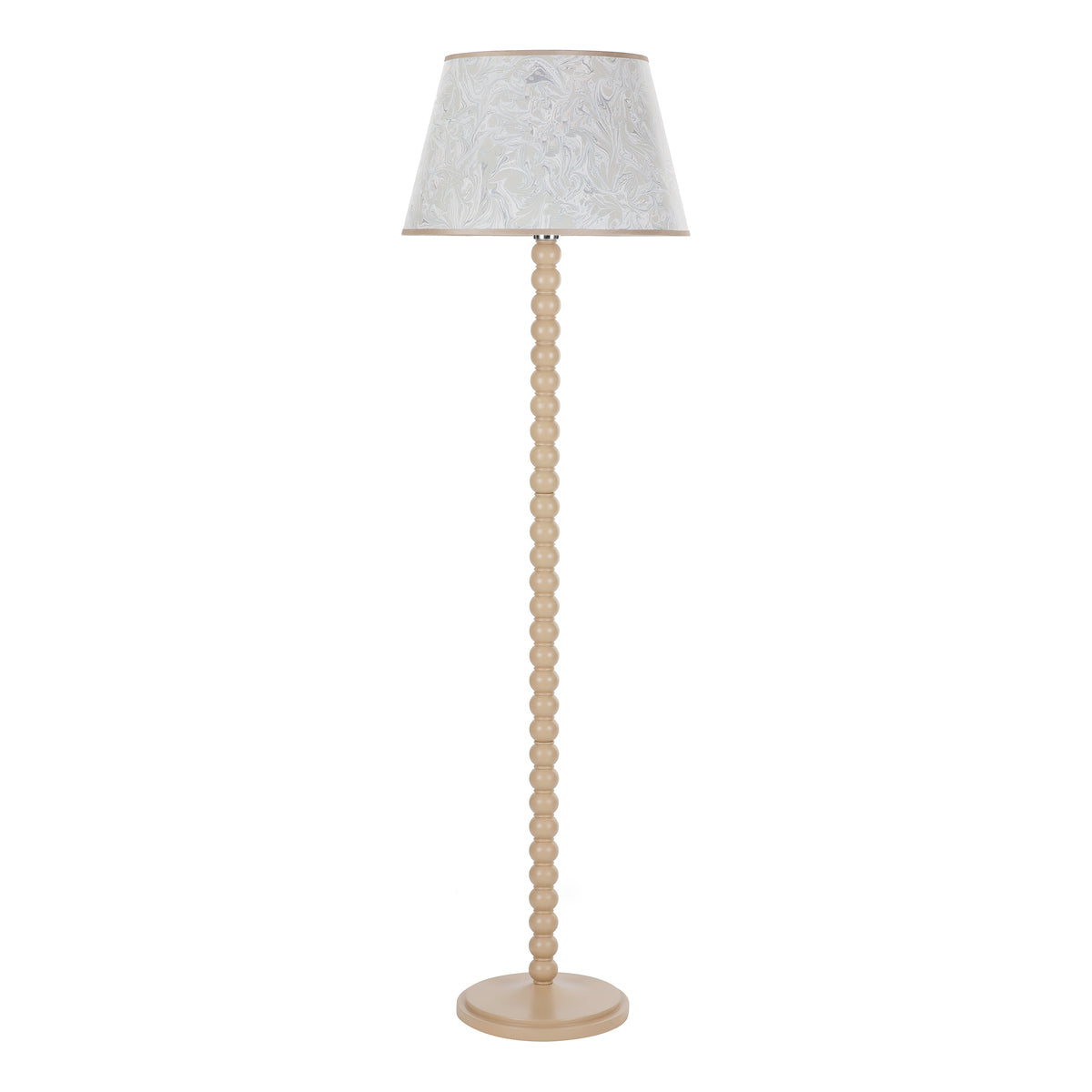 Spool Floor Lamp Gloss Taupe Base Only
