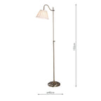 Suffolk Rise & Fall Floor Lamps Antique Brass With Shade 1