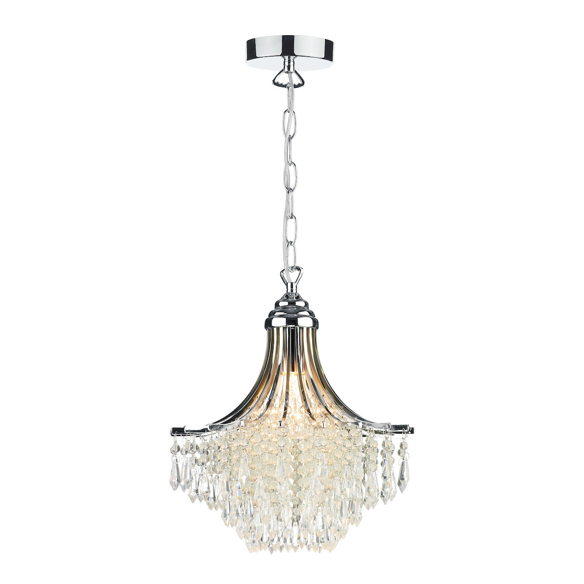 Suri 1 Light Pendant Crystal Polished Chrome