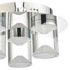 Susa Bathroom 3 Light Flush Polished Chrome Acrylic IP44 LED