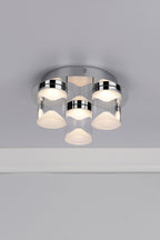 Susa Bathroom 3 Light Flush Polished Chrome Acrylic IP44 LED