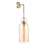 Tao Pendant Brushed Bronze and Amber Glass