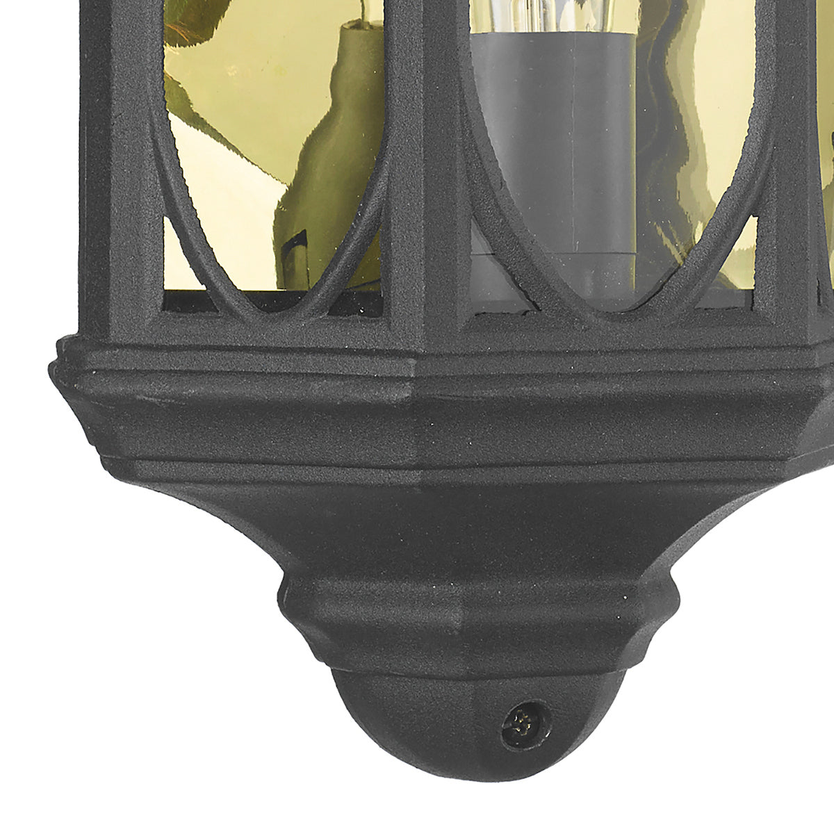 Tenby Outdoor Wall Light Black Glass IP43