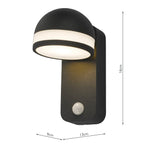 Tien Outdoor Wall Light Adjustable Head Anthracite Sensor IP65 LED