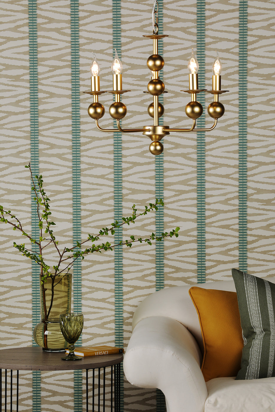 Tilda 5 Light Pendant Satin Gold Fitting Only