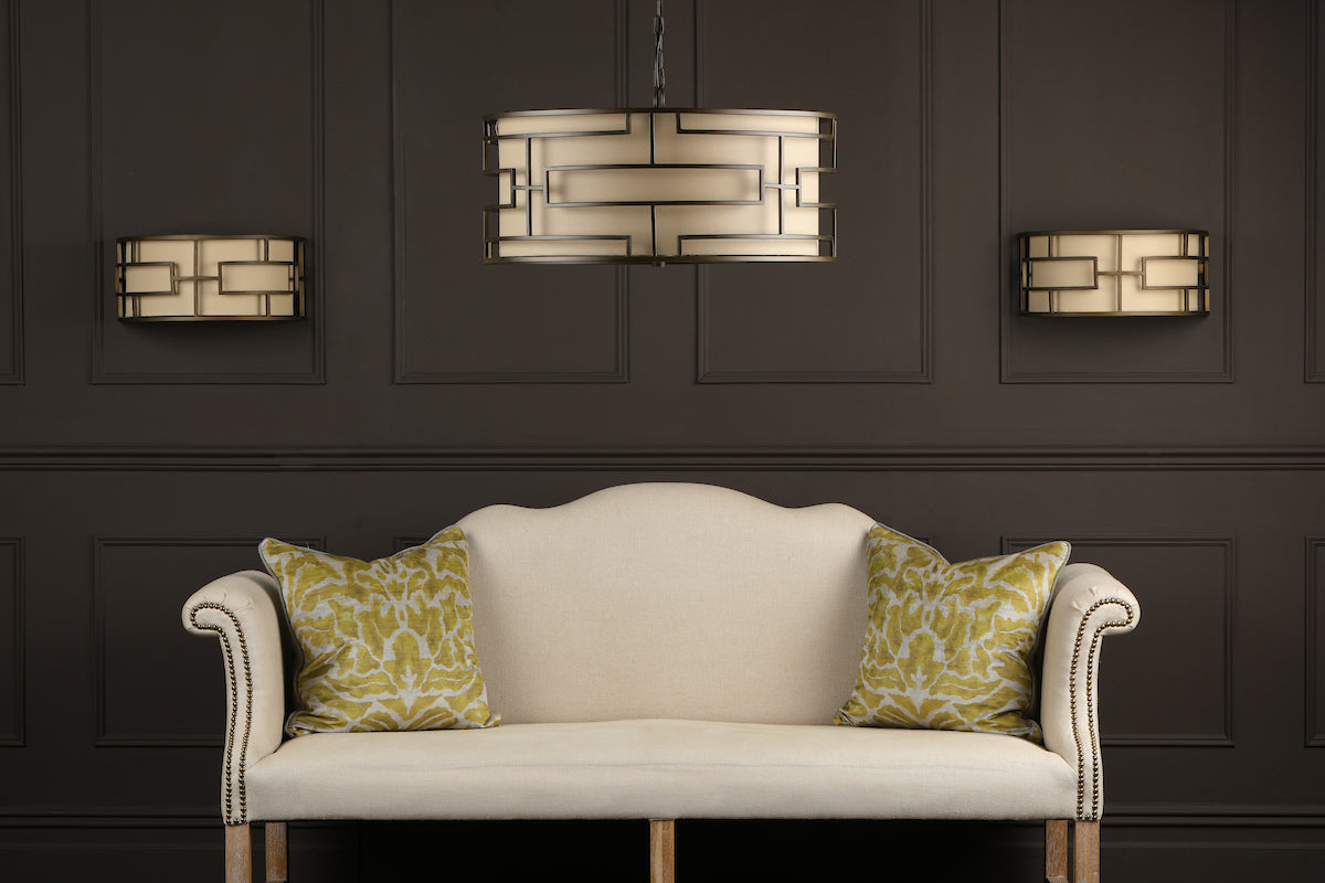 Tumola 2 Light Wall Light Bronze With Shade