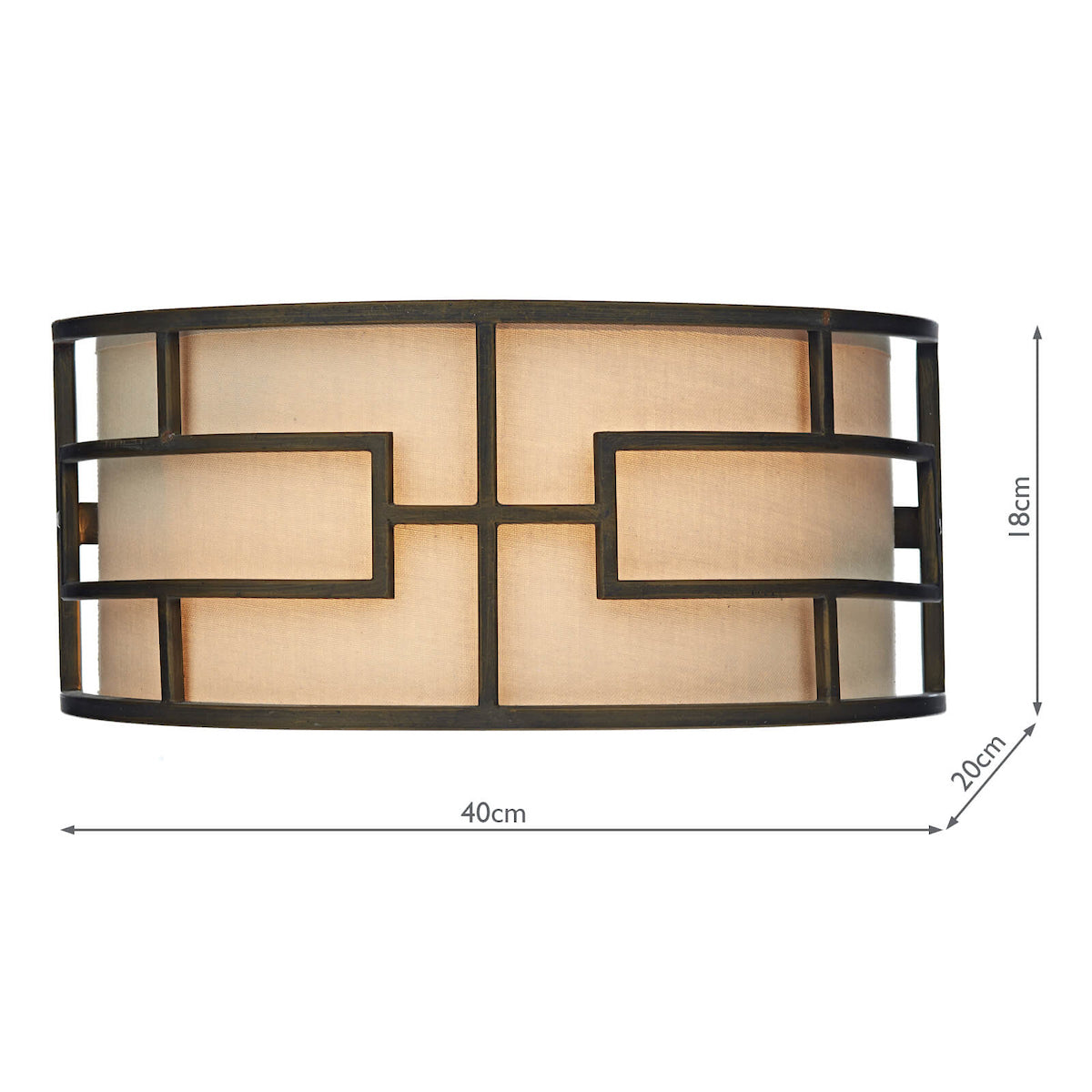 Tumola 2 Light Wall Light Bronze With Shade