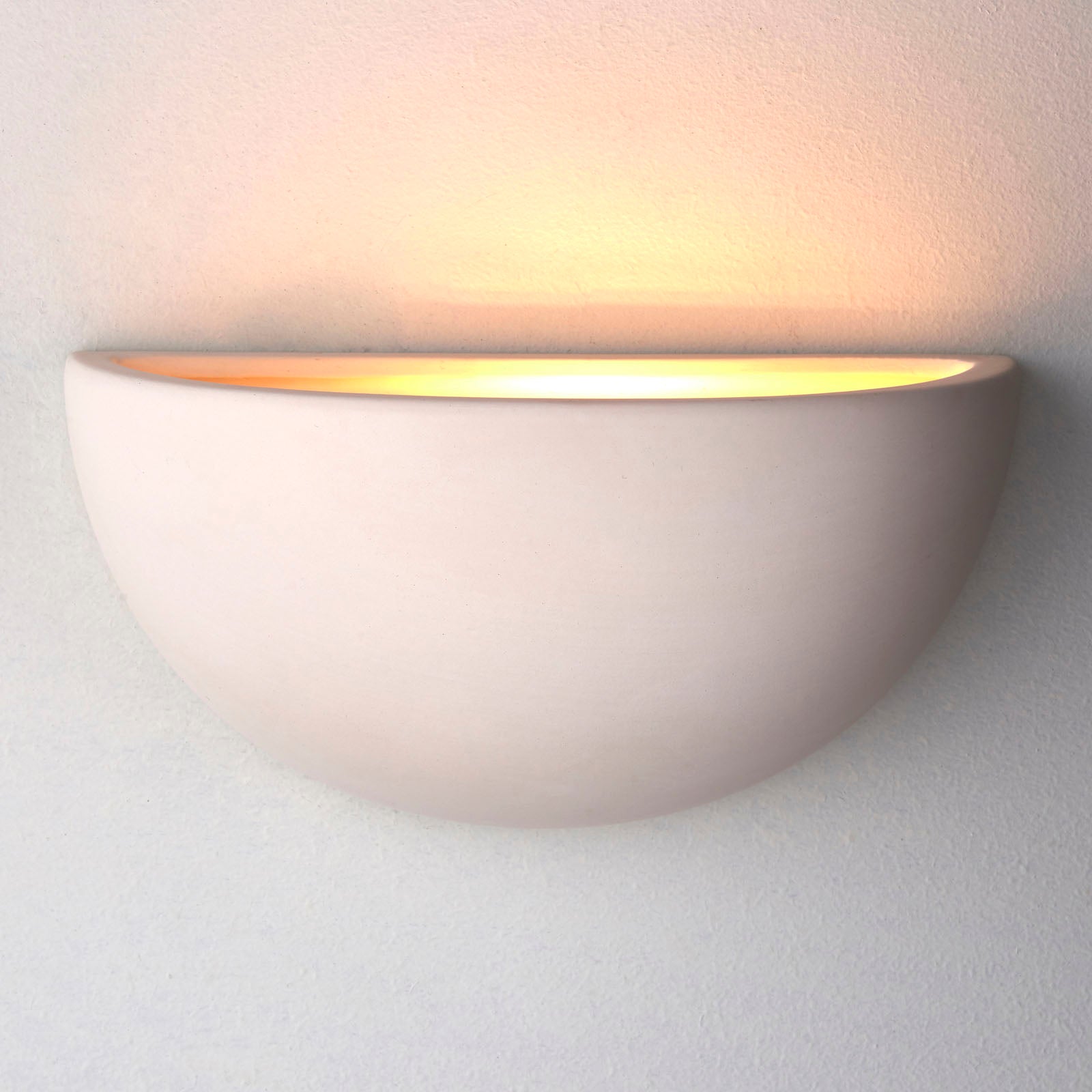 Pride Unglazed Ceramic Uplighter Wall Light (Paintable)