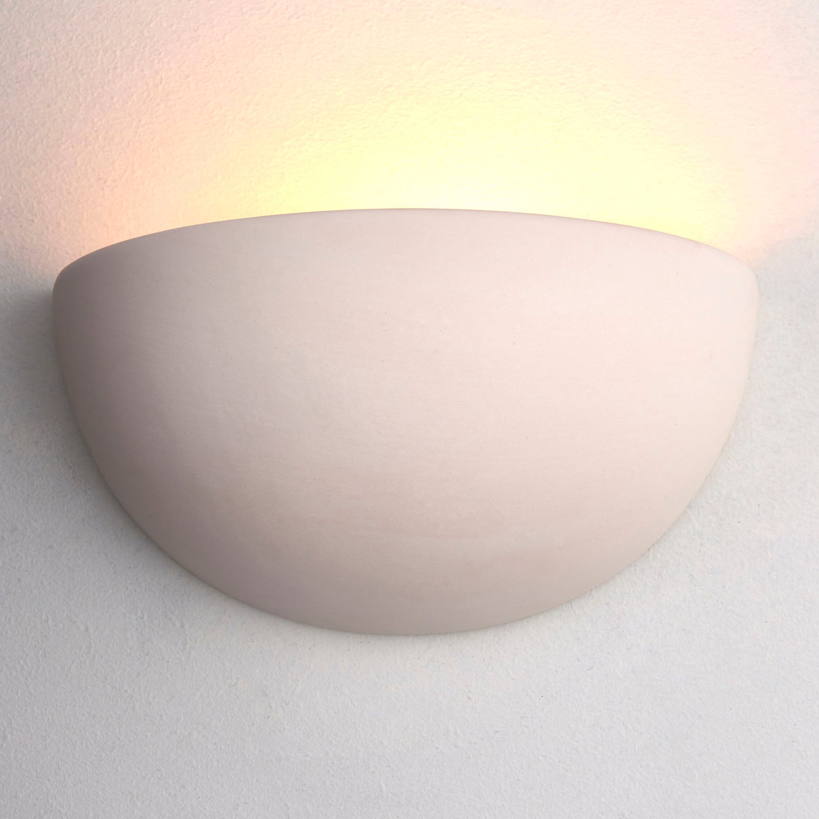 Pride Unglazed Ceramic Uplighter Wall Light (Paintable)