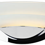 Una Glass 2 Disc Wall Bracket Chrome